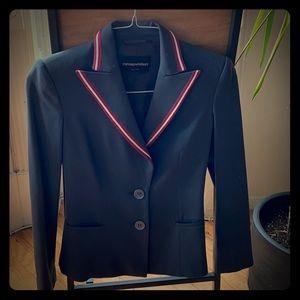 Emporio Armani grey blazer with contrast trim